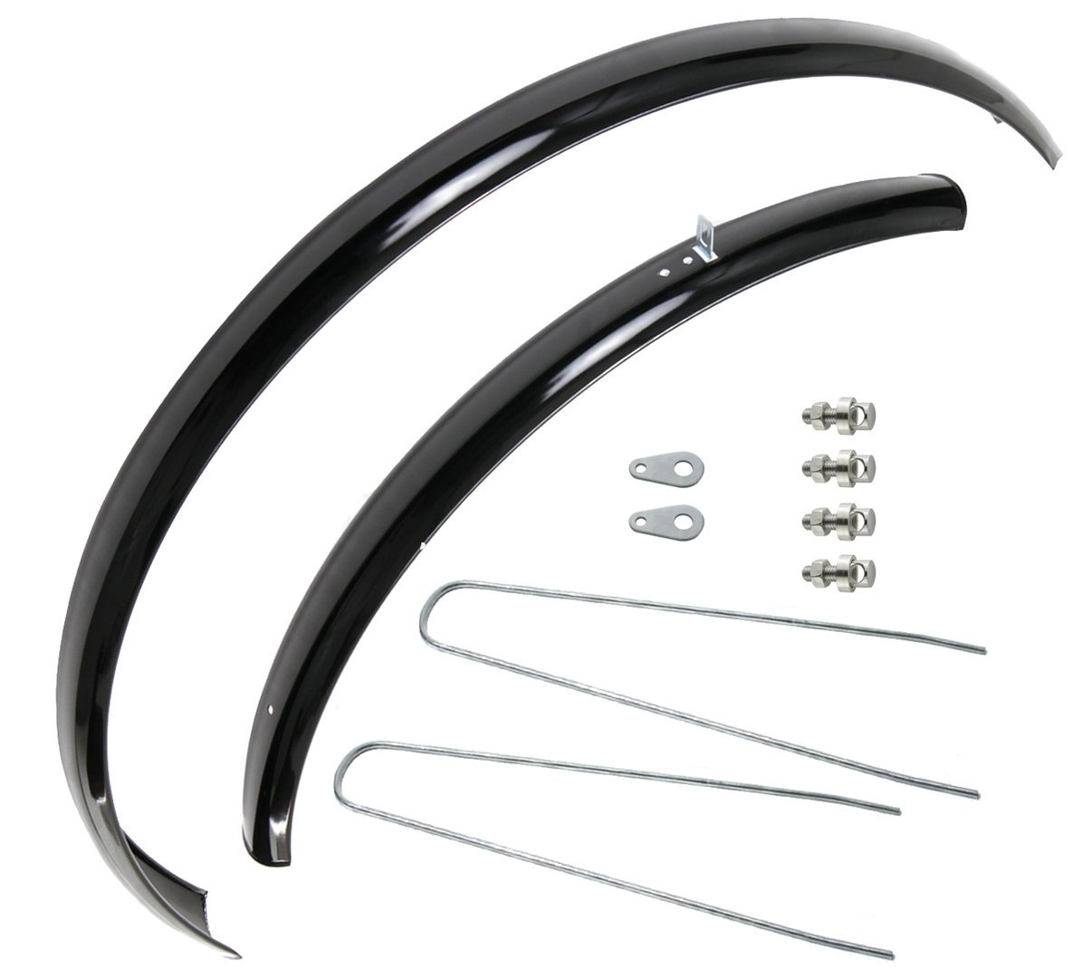 Klassische Stahl-Schutzbleche, schwarz, 55 mm breit - Radleben - Onlineshop